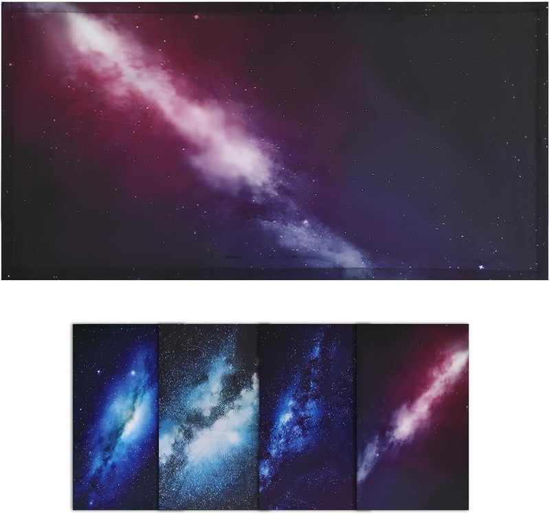 rndecuck 4Pcs Fluorescent Light Covers for Ceiling Lights,4x2 Feet Magnetic Light Covers,Drop Ceiling Lighting Covers Decor for Office,Kitchen,Classroom,Home,Hospitals (Nebula) - Image 1